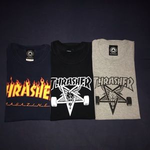 3 THRASHER TSHIRTS